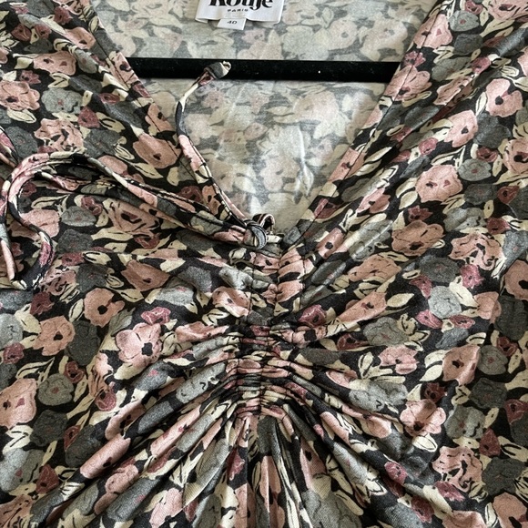 Rouje Floral Long Sleeve Mini Dress - Picture 2 of 4